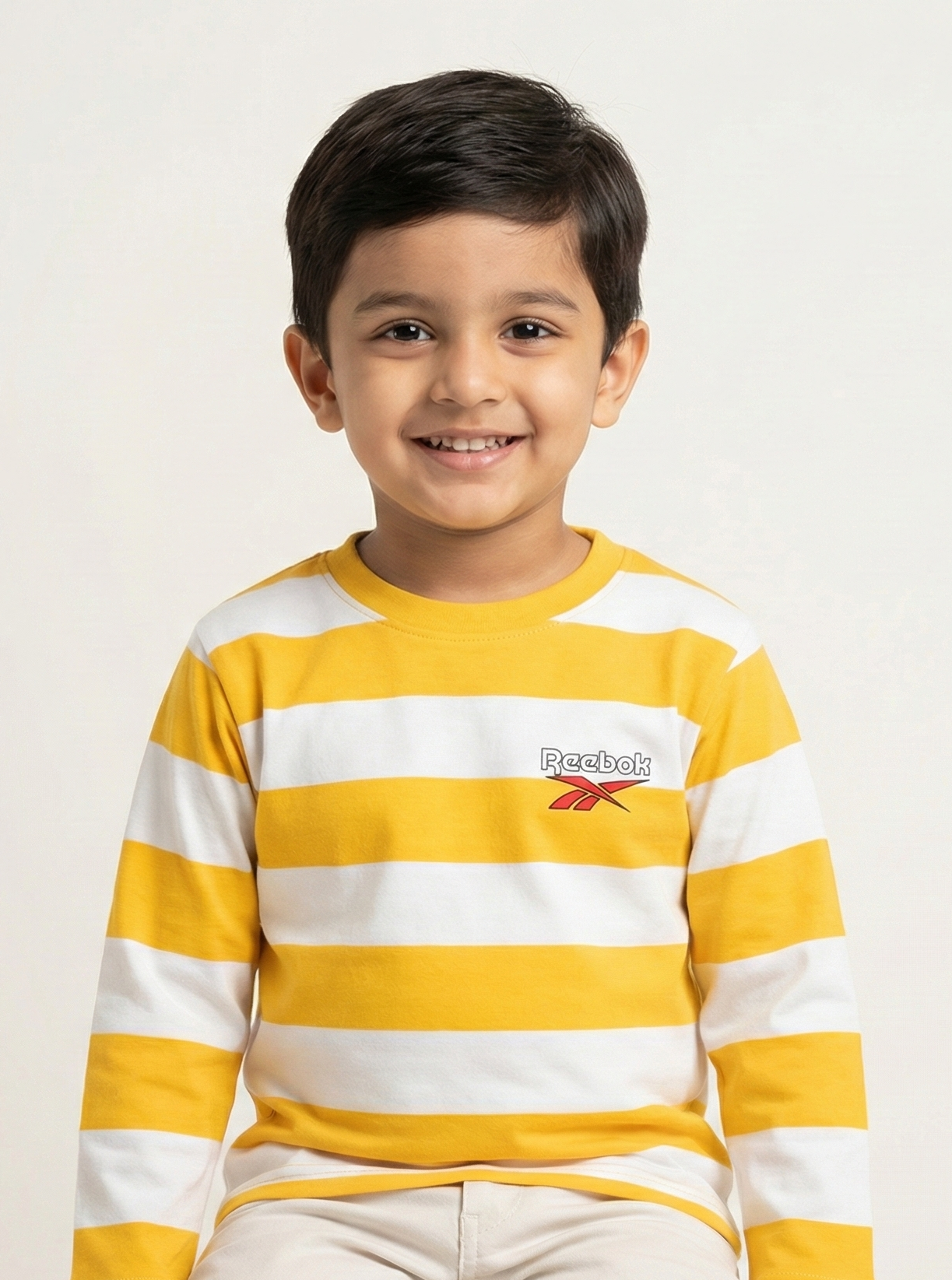 yellow and white shirt